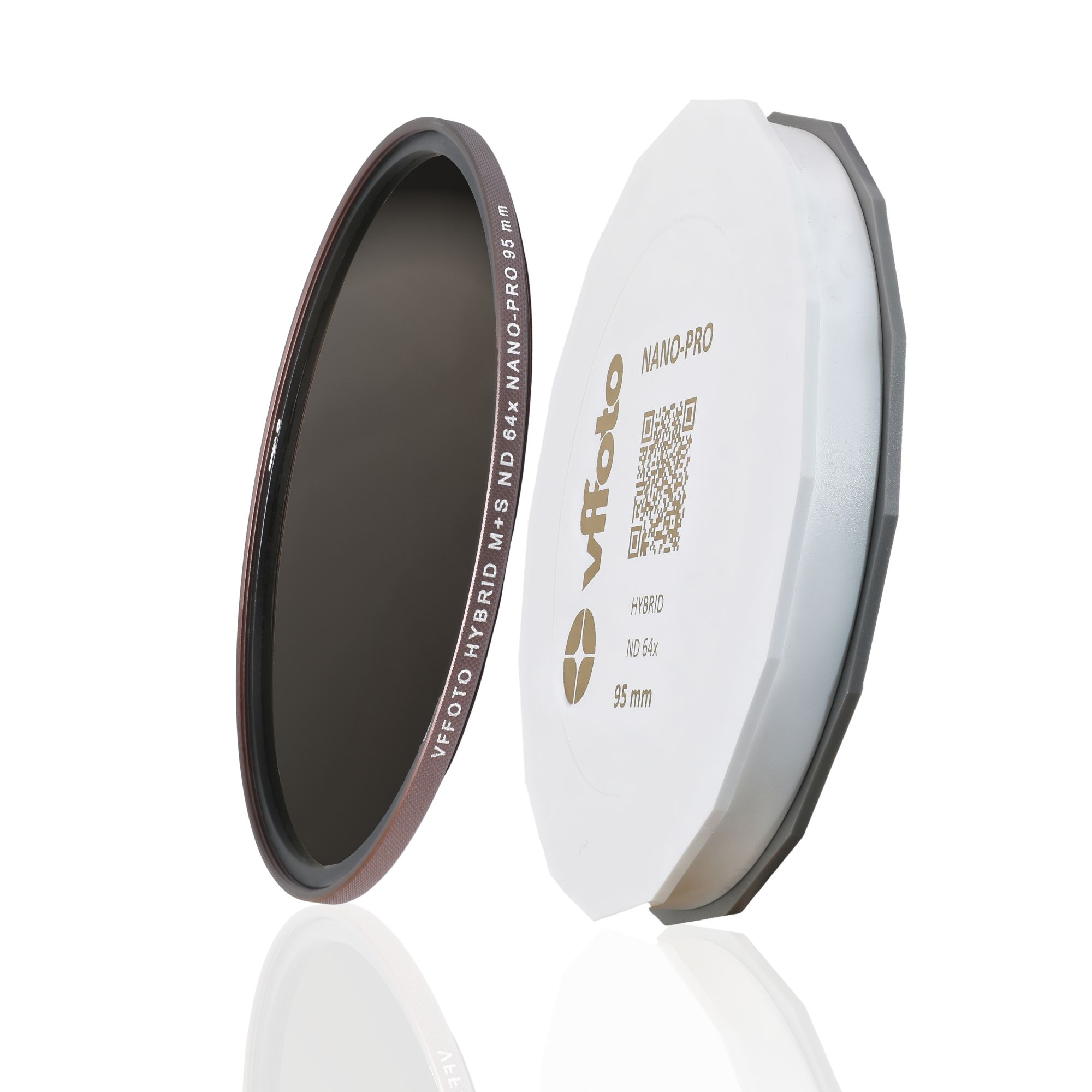 Obsah balení hybridního ND filtru VFFOTO NANO-PRO 64× 95 mm